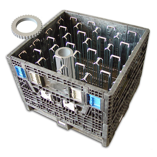 steel part holders returnable dunnage