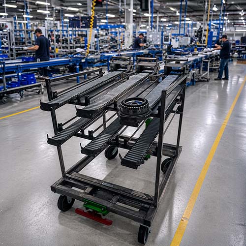 gravity flow rack on wheels